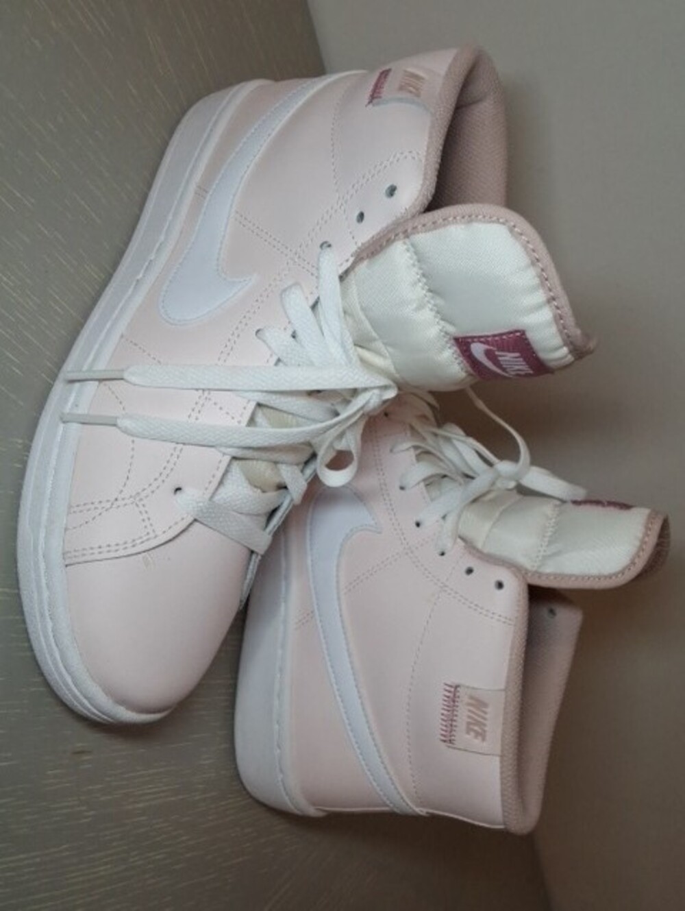Nike Court Vision Mid Next Nature Light Pink White Sneakers Womens Size 9 - Picture 3 of 7
